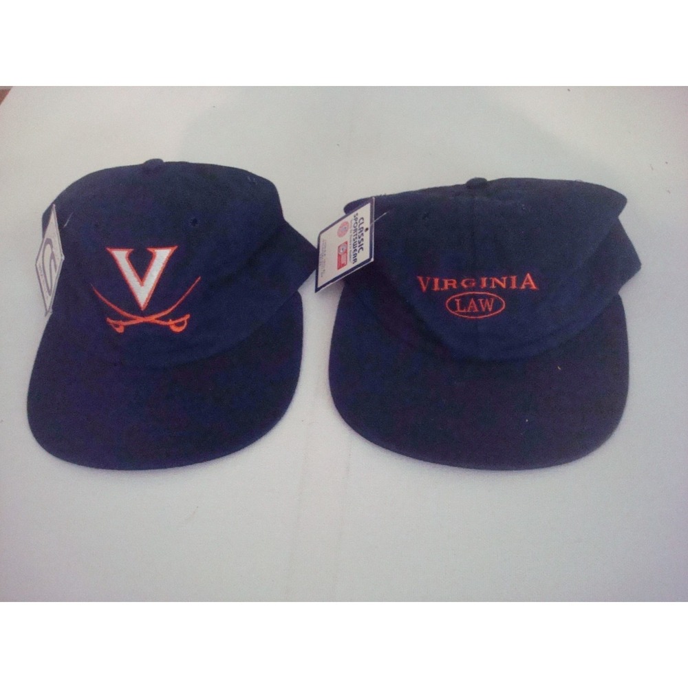 VIRGINIA CAVALIERS LAW USA MADE 90S STRAPBACK HAT CAP VINTAGE DEADSTOCK A1